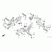 Схема вузла: Підніжки (CBR600RR3 / 4) для Honda CBR600 CBR600RR
