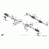 Схема узла: Подножки для Honda VF750 Magna