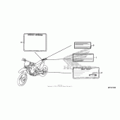 Схема вузла: Інформаційні наклейки для Honda CRF450 CRF450X