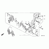 Схема вузла: Fr. brake caliper (l.) для Honda CBR1100XX Blackbird
