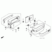 Схема узла: Боковой обтекатель для Honda CMX250 Rebel