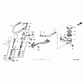 Схема узла: Задний тормозной цилиндр для Honda GL1800 Gold Wing