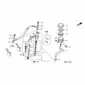Схема вузла: Задній гальмівний циліндр для Honda CBR600 CBR600F4i