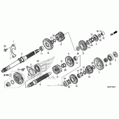 Схема вузла: Трансмісія для Honda GL1800 Gold Wing Valkyrie