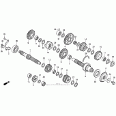 Схема узла: Трансмиссия для Honda VF750 Magna Deluxe