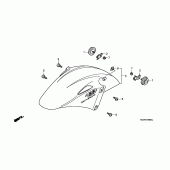 Схема вузла: Переднє крило для Honda VFR800 VFR