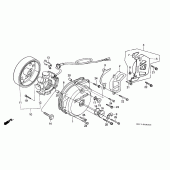 Схема вузла: Left crankcase cover / generator для Honda XR250