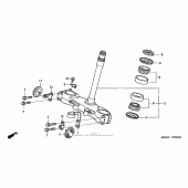 Схема вузла: Рульова траверса для Honda XR650