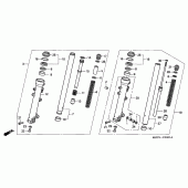Схема вузла: Вилка передньої осі (XL1000VA) для Honda XL1000V Varadero