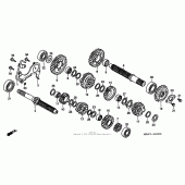 Схема вузла: Трансмісія для Honda VT750 Shadow Deluxe