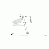 Схема вузла: Бічна підніжка для Honda CRF150 CRF150F