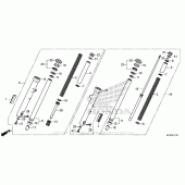 Схема вузла: Front Fork (2) для Honda VT1300 Fury