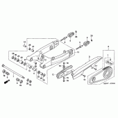 Схема вузла: Задній важіль (Маятник) для Honda CBR600 CBR600F