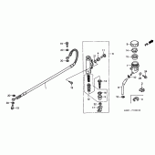 Схема узла: Задний тормозной цилиндр для Honda CR250