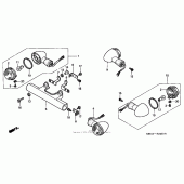 Схема вузла: Поворотники для Honda VT750 Shadow Deluxe
