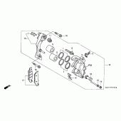 Схема вузла: Передній гальмівний супорт для Honda CR250