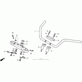 Схема вузла: Верхня траверса і Кліпон керма для Honda GL1500 Valkyrie Tourer