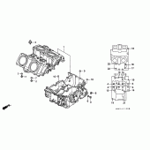 Схема вузла: Картер двигуна для Honda VFR400
