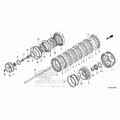 Схема вузла: Зчеплення для Honda GL1800 Gold Wing