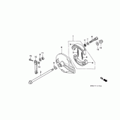 Схема вузла: Задній гальмівний барабан для Honda NX250