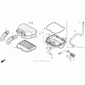 Схема вузла: Повітряний фільтр (91-94) для Honda CBR600 CBR600F2