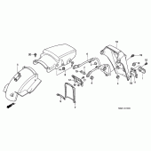 Схема узла: Заднее крыло для Honda XL600 Transalp
