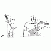 Схема вузла: Switch + cable (1) для Honda CRF150 CRF150F