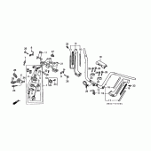 Схема узла: Верхняя траверса и Клипон руля для Honda GL1500 Gold Wing Special Edition