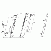 Схема узла: Вилка передней оси для Honda SLR650