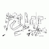 Схема вузла: Switch / cable (VT1100CS / CT) для Honda VT1100 Shadow