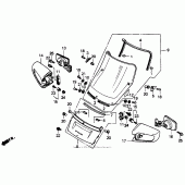 Схема узла: Ветровое стекло для Honda ST1100 Pan-European