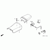 Схема вузла: Сидіння (CBR600F42-3 / FS / FR) для Honda CBR600 CBR600FR Racing Edition