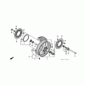 Схема вузла: Переднє колесо (ST1100AN / AP / AR) для Honda ST1100 Pan-European