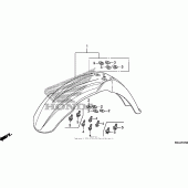 Схема вузла: Переднє крило для Honda CRF250 CRF250X