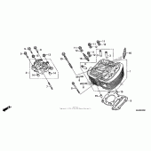 Схема вузла: Передня головка циліндра для Honda VT750 Shadow Aero