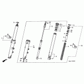 Схема вузла: Вилка передньої осі для Honda CBR600 CBR600F