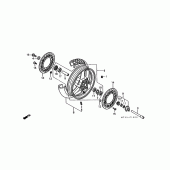 Схема узла: Передние колесо (ST1100L/M/N/P/R) для Honda ST1100 Pan-European