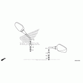 Схема вузла: Mirror для Honda NC700