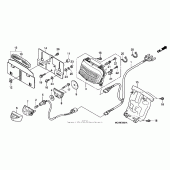 Схема вузла: Стоп сигнал (2) для Honda VTX1800