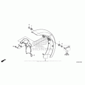 Схема вузла: Переднє крило (2) для Honda VT1300 Fury