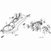 Схема вузла: Заднє крило для Honda VT600 Shadow VLX