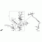Схема узла: Передний тормозной цилиндр для Honda GL1800 Gold Wing