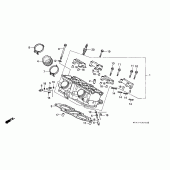 Схема вузла: Головка циліндра (REAR) для Honda VFR750F Interceptor