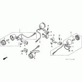 Схема вузла: Поворотники (CL / DK) для Honda XR250