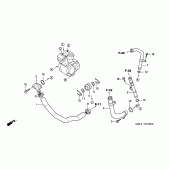 Схема вузла: Труба водна для Honda NT650 Deauville