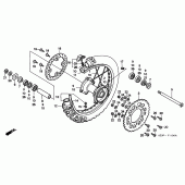 Схема узла: Заднее колесо для Honda CR250