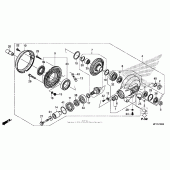 Схема узла: Final driven gear для Honda VT1300 Sabre