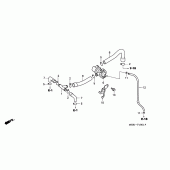 Схема вузла: Система вентиляція картера для Honda CBF600