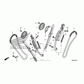 Схема вузла: Ланцюг ГРМ & Натяжник & Заспокоювач для Honda VFR1200 VFR