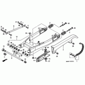 Схема узла: Задний рычаг (Маятник) для Honda VT750 Black Widow